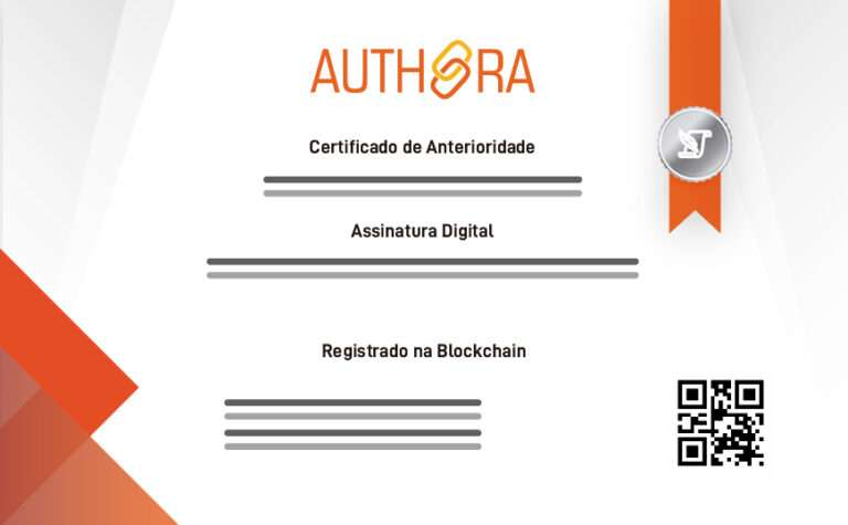 certificado de registro de direito autoral em blockchain authora digital